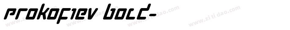 Prokofiev Bold字体转换